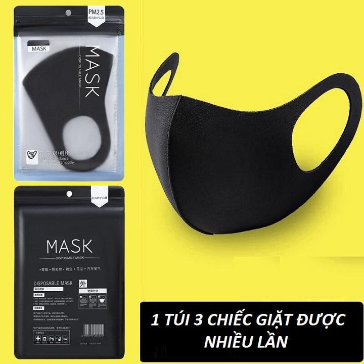 TÚI 3 CHIẾC KHẨU TRANG MASK NHẬP KHẨU CAO CẤP 88024 SHOP HOÀNG XUÂN