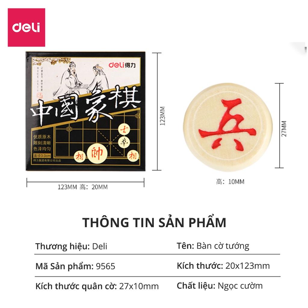 Bàn cờ tướng Deli bằng giấy kèm quân cờ nhựa giúp phát triển trí tuệ - 9565