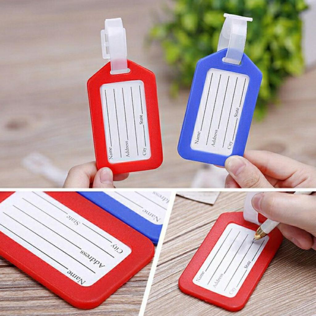 Thẻ tên đánh dấu và ghi nhớ hành lý, chìa khóa - có sẵn vòng treo