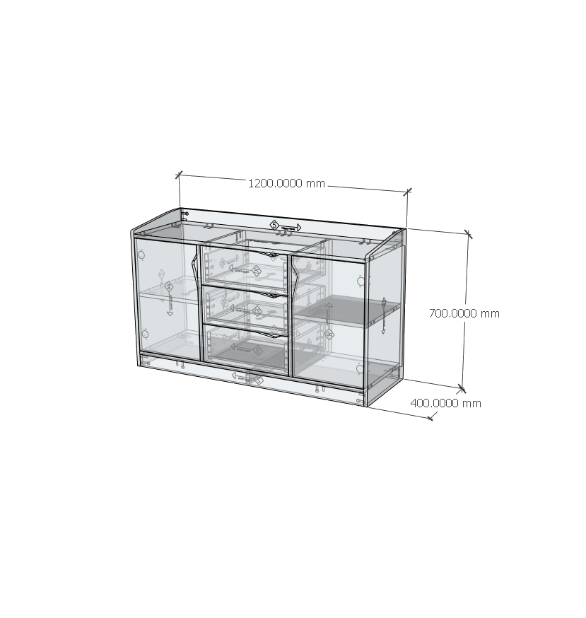 [Happy Home Furniture] WINNI, Tủ lưu trữ 2 cánh mở, 120cm x 40cm x 70cm ( DxRxC), TCM_153