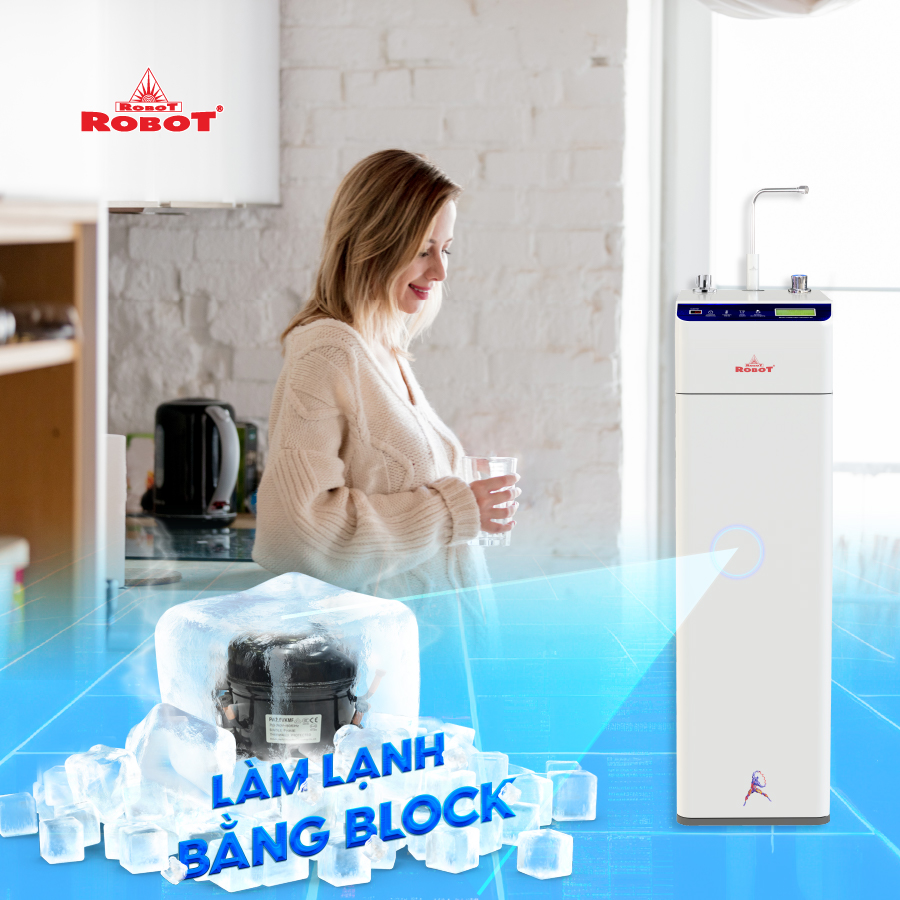 MÁY LỌC NƯỚC NÓNG THÔNG MINH LẠNH ROBOT UltraQC-6U Vỏ Nhựa - Hàng Chính Hãng