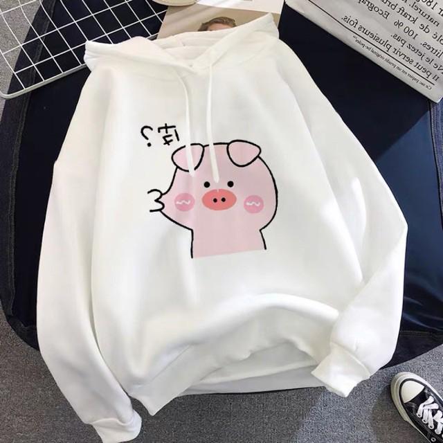 Áo Hoodie Heo hồng bẹo má cute