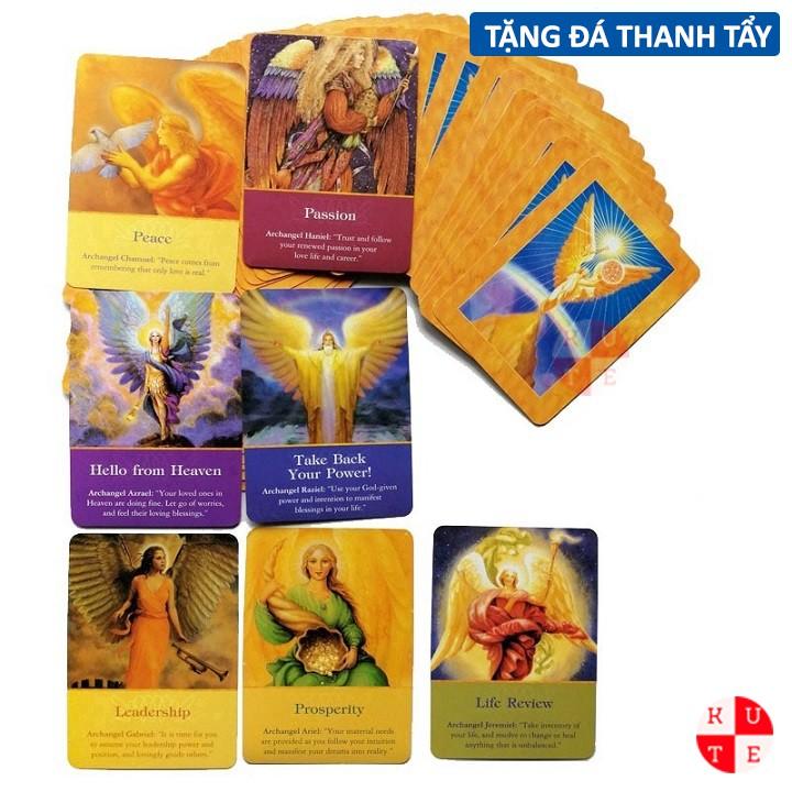 Bộ Bài Oracle ArchAngel 45 Lá Bài Tặng File Tiếng Anh Và Đá Thanh Tẩy