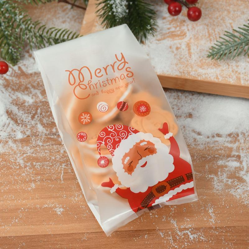 Bộ 50 Giáng Sinh Ông Già Noel Túi Quà Giáng Sinh Túi Quà Giáng Năm Mới 2023 Bánh Quy Kẹo Bao Bì Túi 23*8Cm