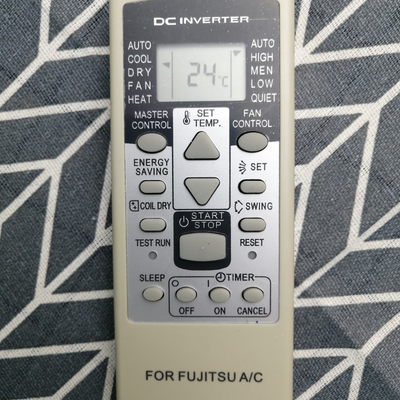 Điều Khiển Điều Hòa Fujitsu Inverter Nút Xám-Remote Máy Lạnh Fujitsu