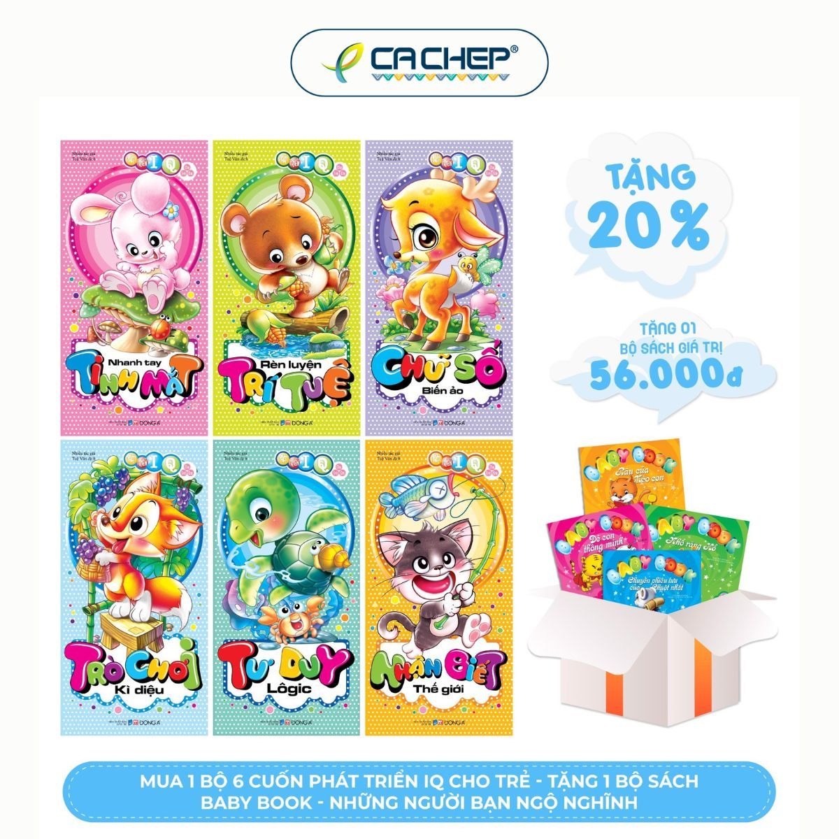 Bộ Phát Triển IQ Cho Trẻ (Cuốn Lẻ Và Combo) - Tặng 1 Bộ sách Baby Book - Những người bạn ngộ nghĩnh khi mua trọn bộ 6 cuốn