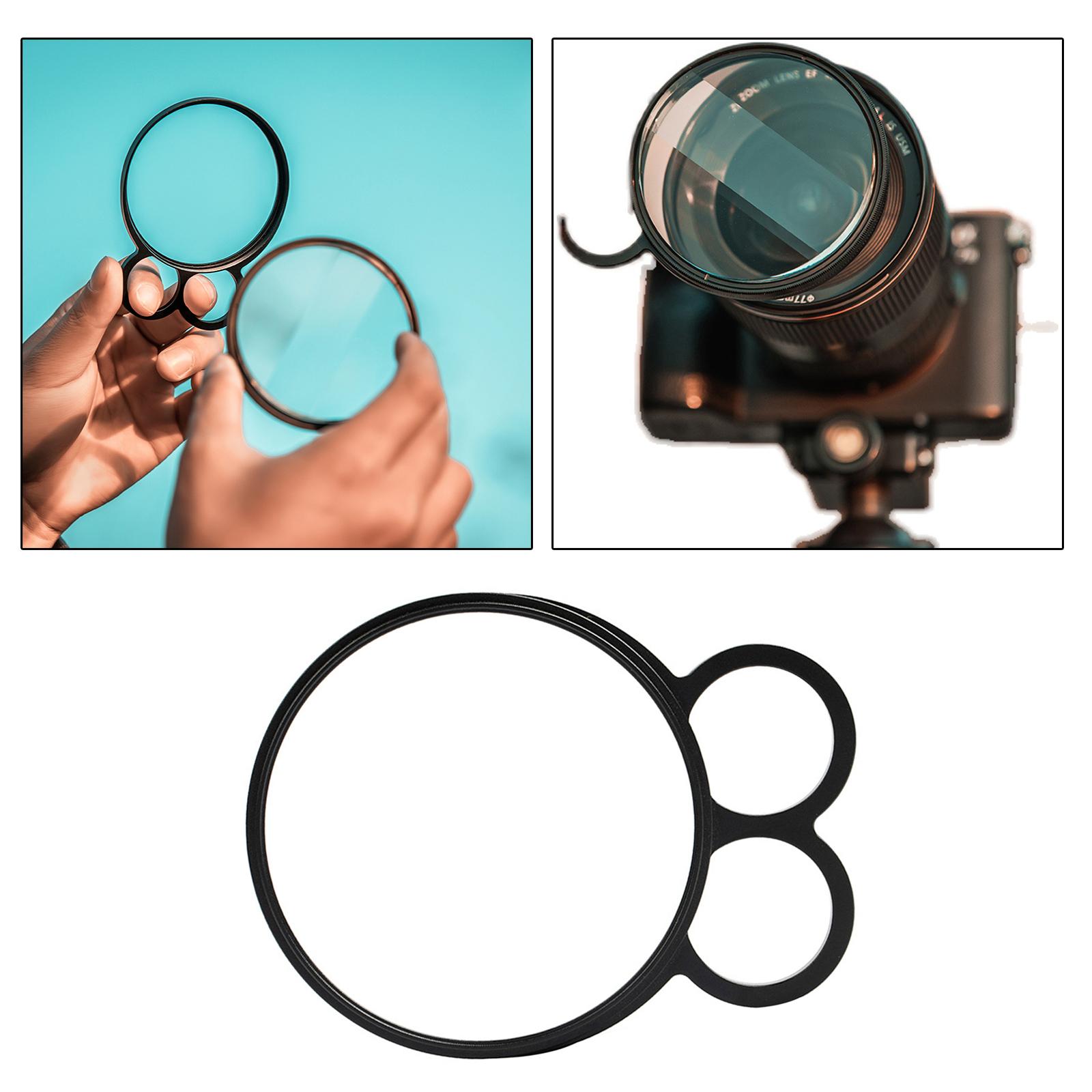 77mm Handheld Special Effects Filter Kaleidoscope Prism Handle 2 Finger Ring