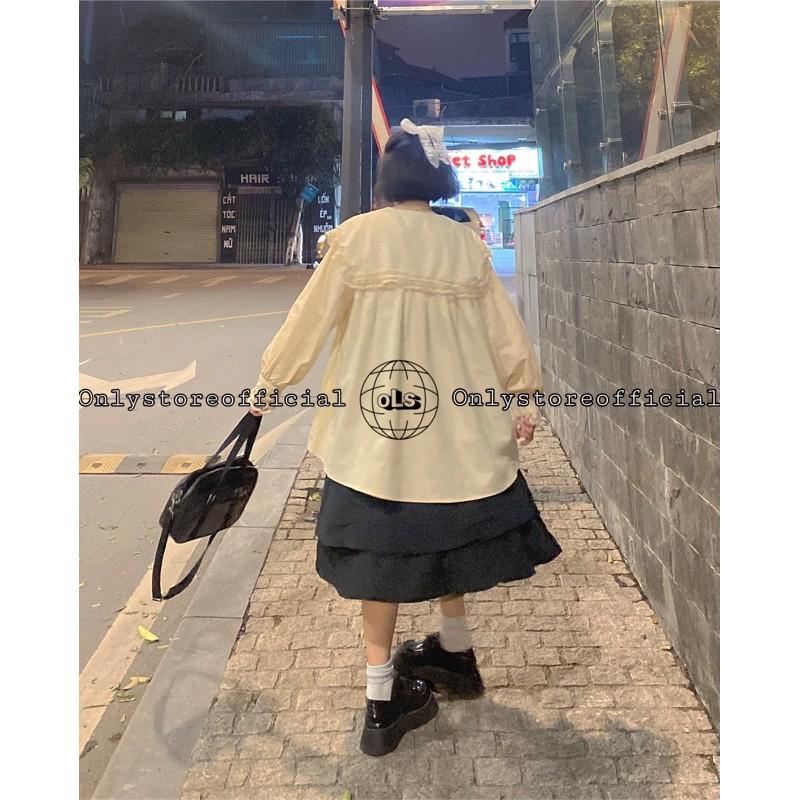 Áo sơmi kiểuchân váy 2 tầng siêu xinh