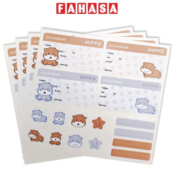 Nhãn Vở Học Sinh Hippo Kèm Sticker - futurebook N105 (16 Nhãn)