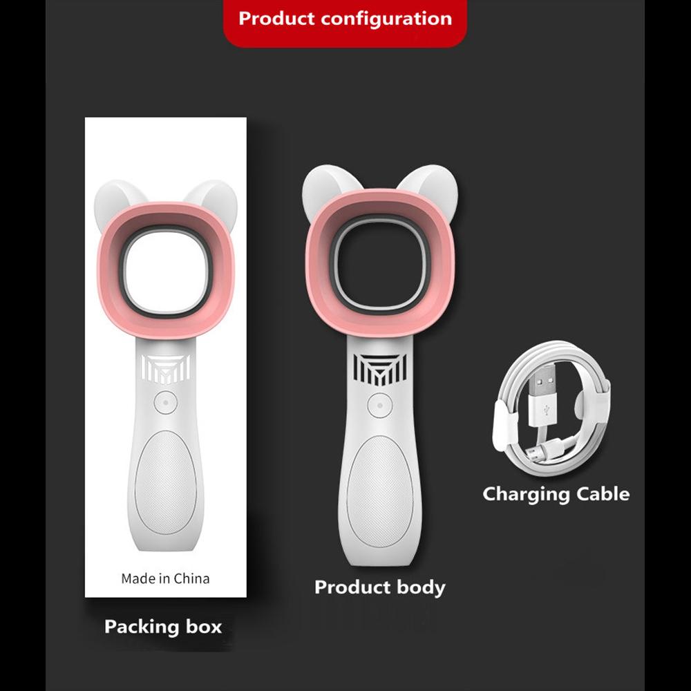 Quạt di động cầm tay mini không cánh, sạc lại USB,chất liệu ABS, dễ lau chùi, sử dụng lâu bền