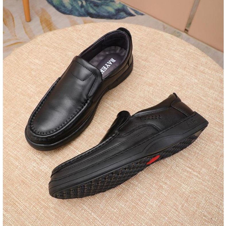 Giày tây lười công sở, giày xỏ da bò cỡ lớn Eu:45-46 cho nam cao to chân ú bè. Big size lazy-driving-boat-slipper-loafer shoes - GT202