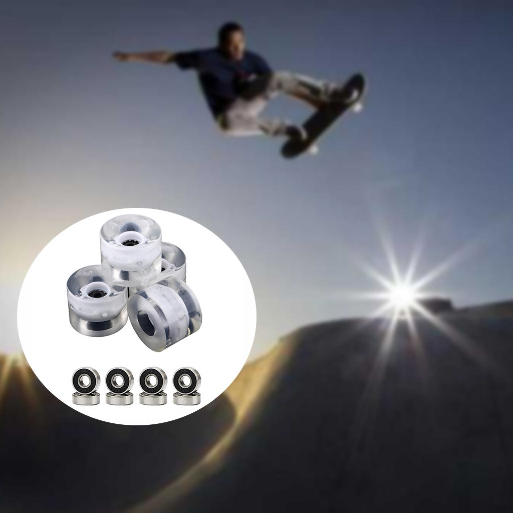 4Pcs Luminous Skateboard Wheels Flash Longboard Wheel Replacement
