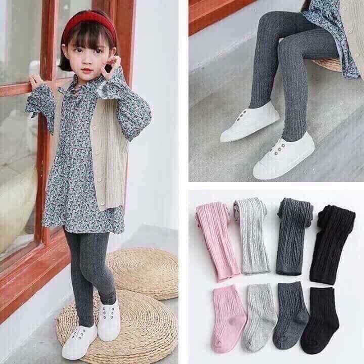 Quần tất len liền bàn Now hàng Quảng Châu cực đẹp cho bé gái từ 0-24 tháng tuổi