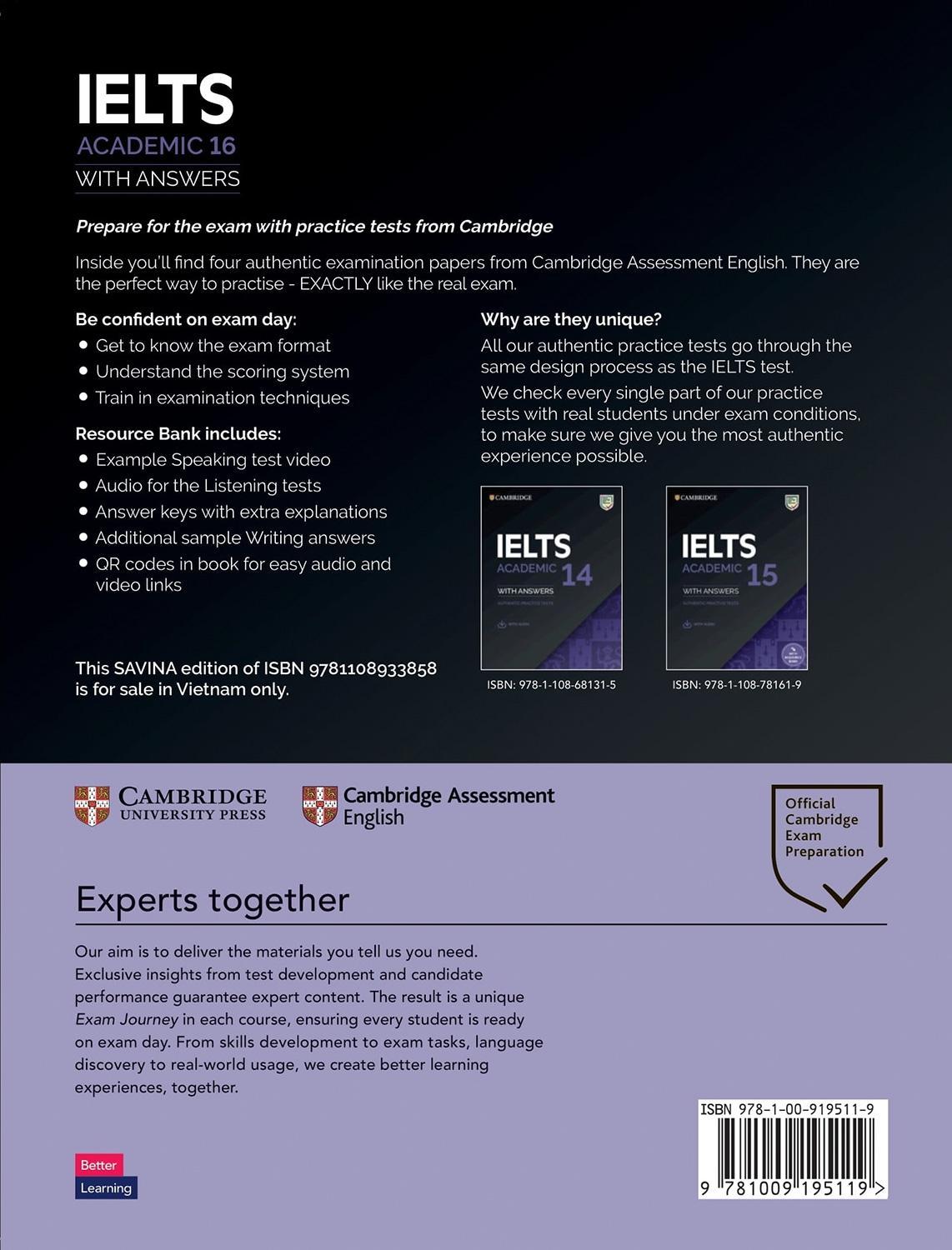 Sách - Sách Cambridge Ielts 16 Academic With Answers - General Training With Answers (Savina) (Kèm Audio)