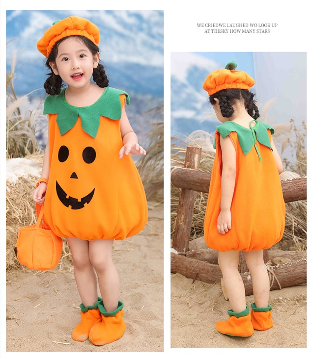 Trang Phục Hóa Trang Halloween Trái Bí Dành Cho Trẻ Em