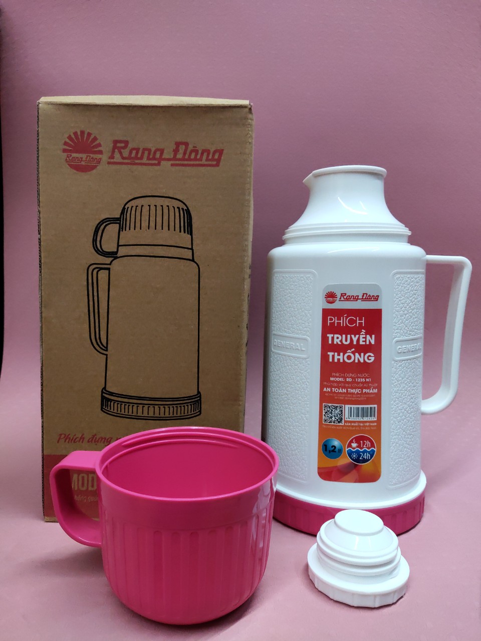 Phích đựng nước RD 1235 N1, Dung tích 1,2 lít, Rạng Đông