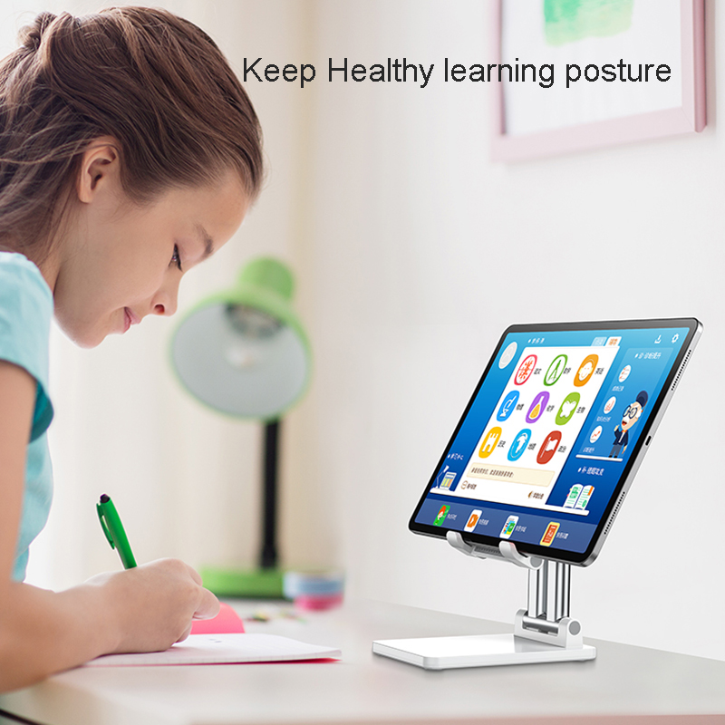 Double Tube Adjustable Desktop Tablet Mobile Phone Holder Stand for iPad iPhone Samsung Huawei Xiaomi Tablet Stand Holder