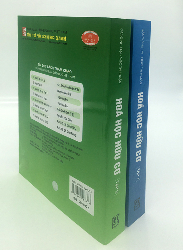 Combo Bộ Sách Hóa Học Hữu Cơ Tập 1 + Tập 2 