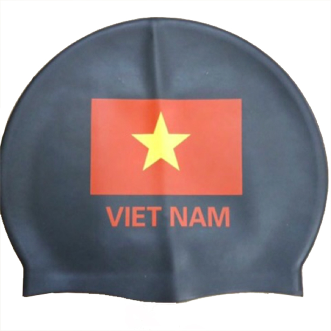 Bộ Kính Bơi VIEW V500S  Chống Tia UV Chống Sương Mù Và Nón Bơi In Hoạ Tiết Lá Cờ (Đen) - Hàng Chính Hãng