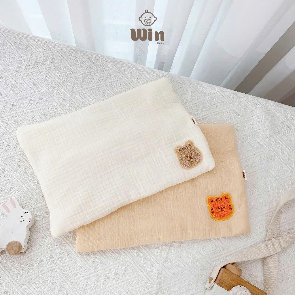 [Sơ Sinh] Gối Phẳng Xô Muslin mềm mịn, thoáng khí cho bé  - loại mỏng phù hợp cho bé sơ sinh