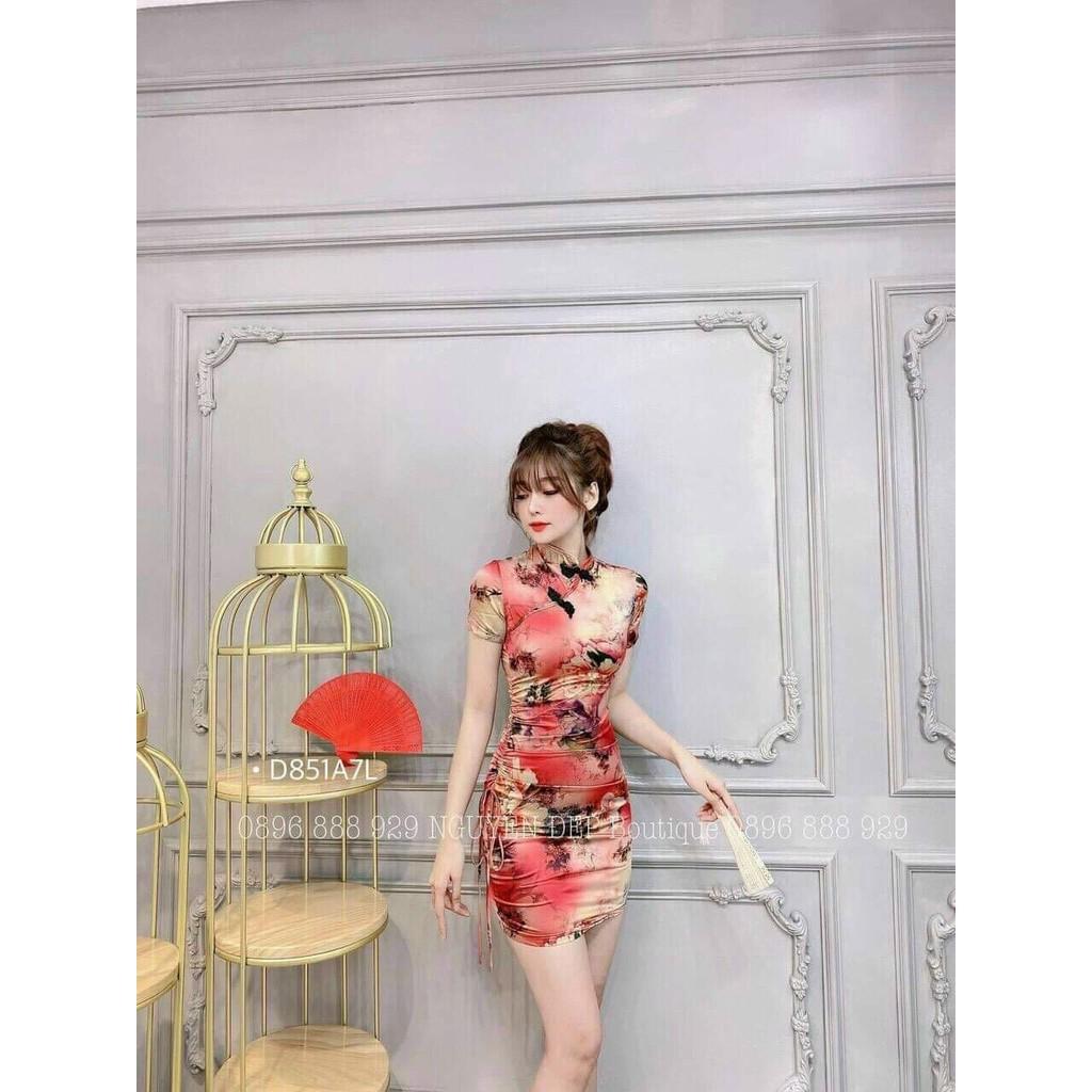 ĐẦM BODY HỌA TIẾT PHÙ HỢP DẠO PHỐ, CHỤP ẢNH LỄ TẾT CỰC SANG TRỌNG THỜI TRANG NỮ