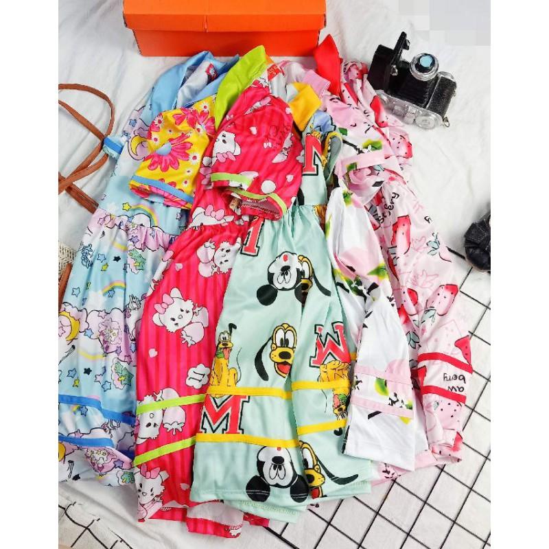 Đầm thun lạnh hoạ tiết dễ thương size đại - Váy đầm bé gái