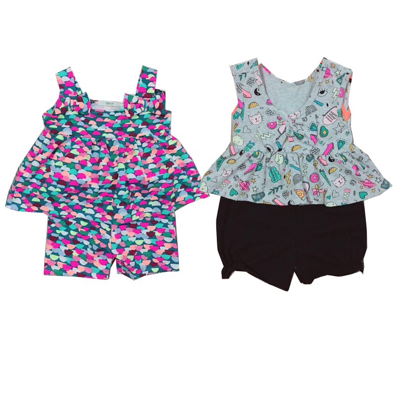 Combo 2-3 Bộ bèo bé gái vải cotton siêu mát