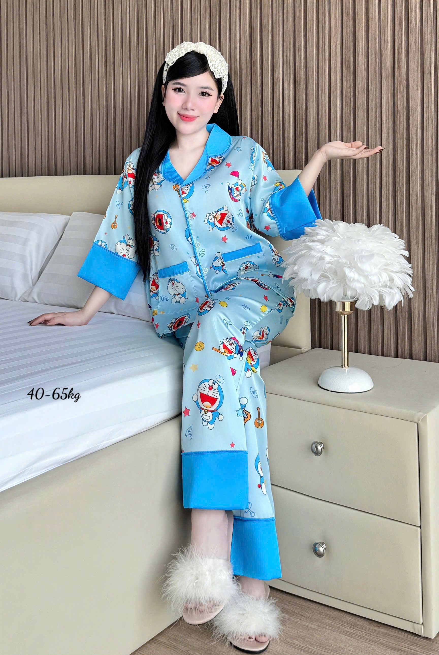 [NN Pijama] Đồ ngủ nữ mặc nhà pijama tay lở lụa latin cao cấp