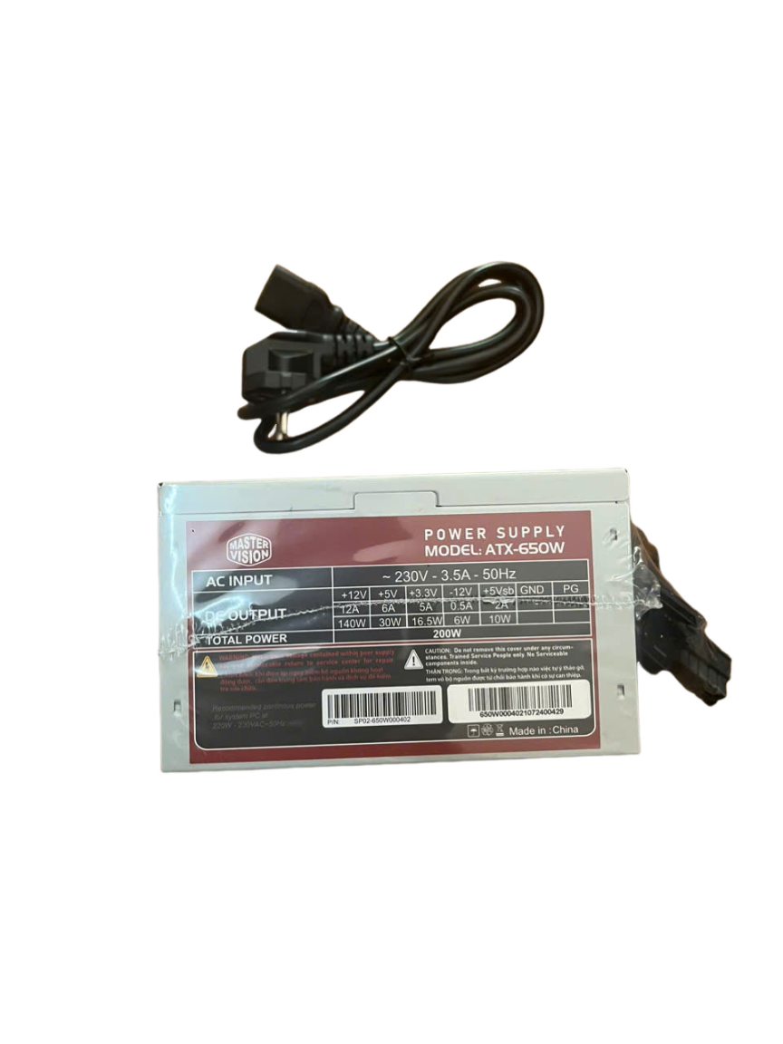 Nguồn máy tính văn phòng Master Vision ATX-650W (Total power 200W) - Hàng chính hãng