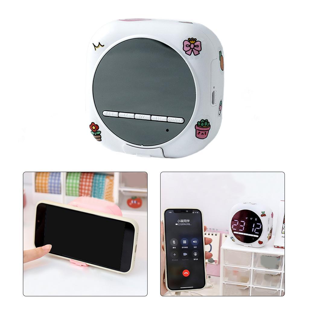 Mini Wireless Speaker Chargeable Waterproof TF Card Sound Box for Computer White