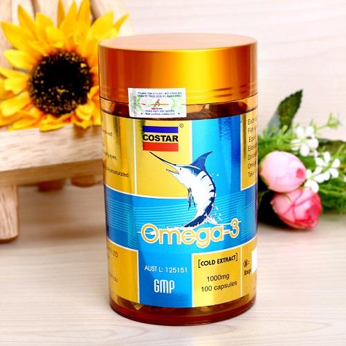 Viên nang mềm dầu cá Costar omega 3 1000mg x 100 viên