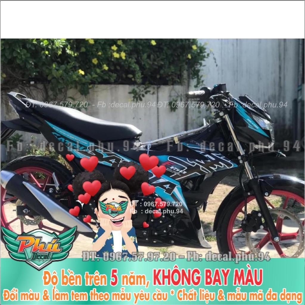 Tem rời Satria xanh đen hayabusa  -1