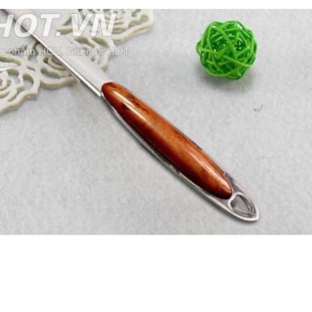 Môi múc canh cán ốp nâu 7cm 100% inox 304