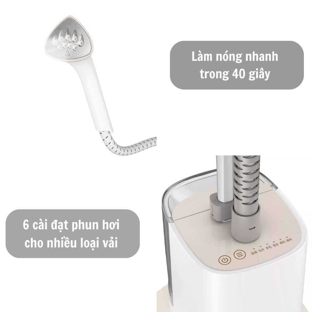 Bàn là ủi hơi nước đứng Philips STE1050 công suất 1800W, dung tích bình nước 1.8L với 6 chế độ phun hơi - Hàng nhập khẩu