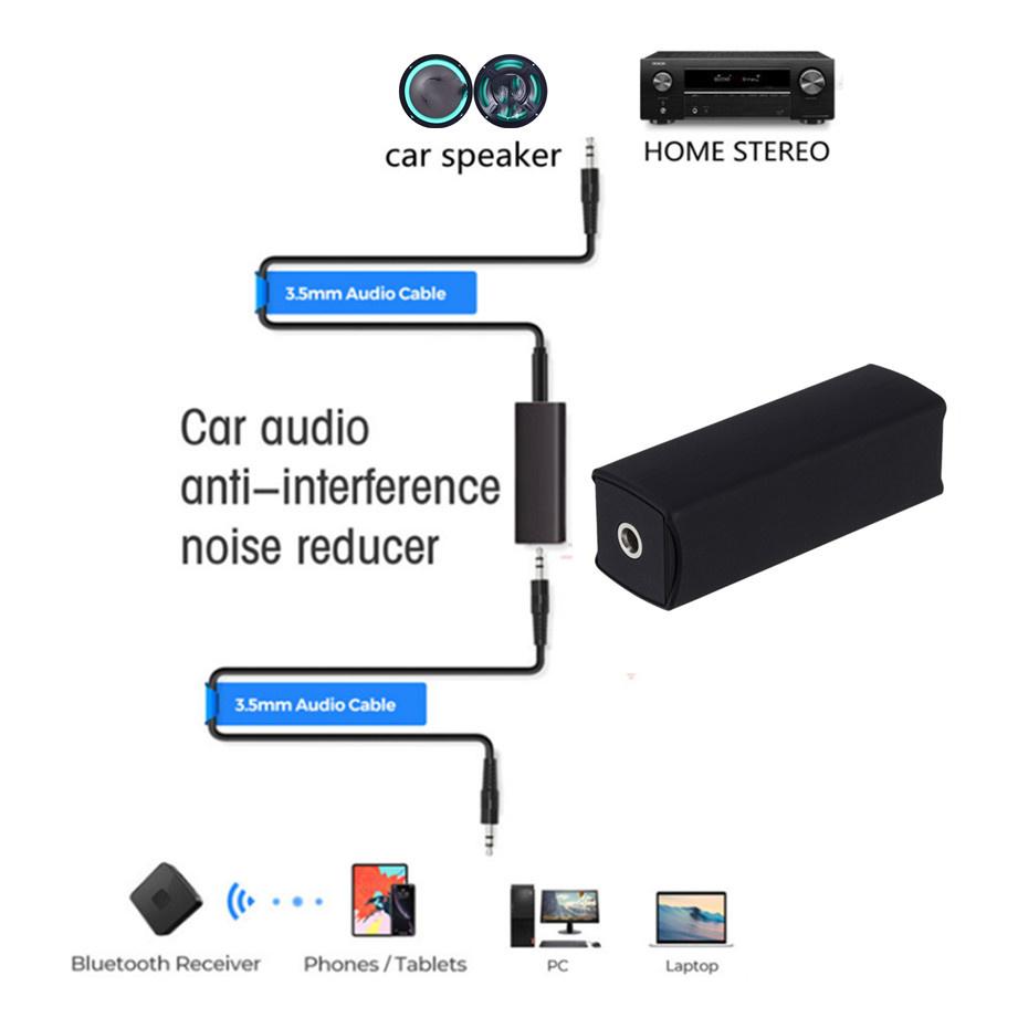 Dòng loa grwibeou 3,5mm Aux Audio Filter Loop Loop Looper Bộ cách ly Loại bỏ cho hệ thống âm thanh âm thanh âm thanh âm thanh nổi