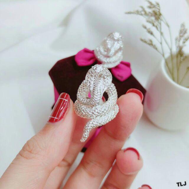 NHẪN NỮ BẠC TA - NHẪN RẮN SANG CHẢNH
