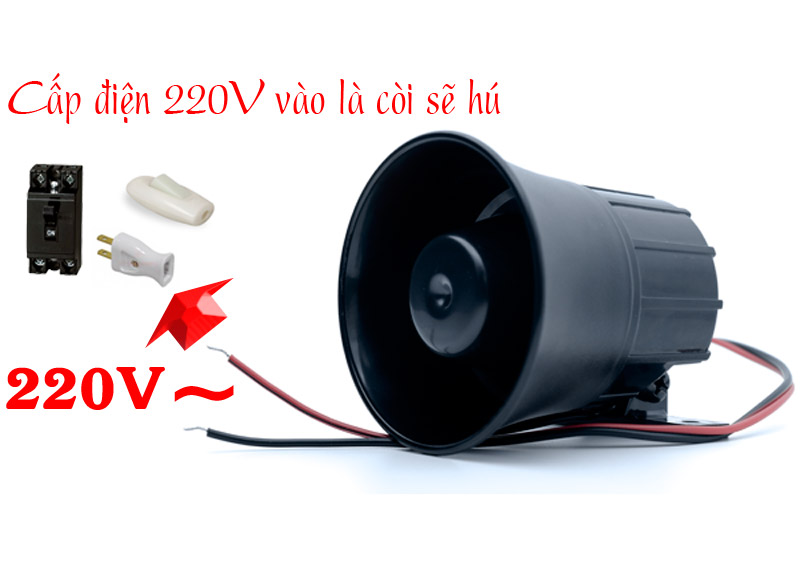 Còi Hú 220V - Công Suất Lớn KM-628