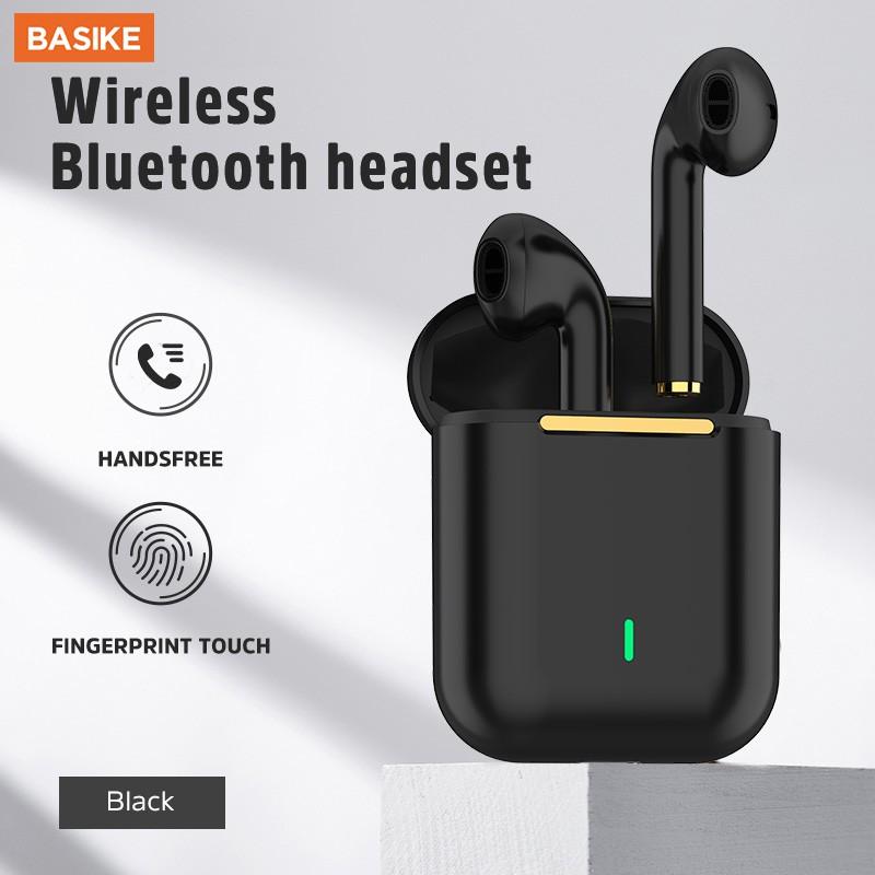 Tai Nghe Không Dây BASIKE TW39 TWS Bluetooth 5.0 Có Micro Khử Tiếng Ồn Cho Android Iphone - Hàng Nhập Khẩu