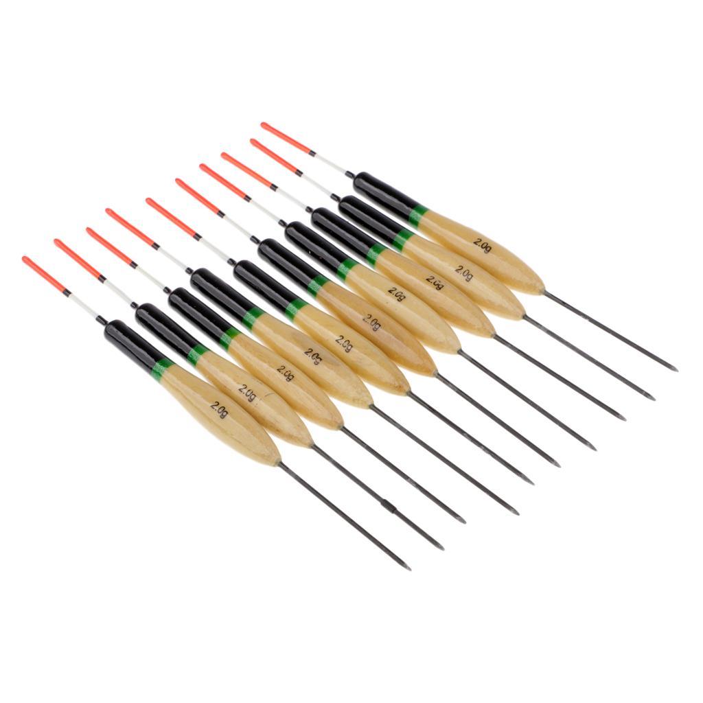 10Pcs Fishing Bait Indicator Float Bobbers Rock Fishing Saltwater
