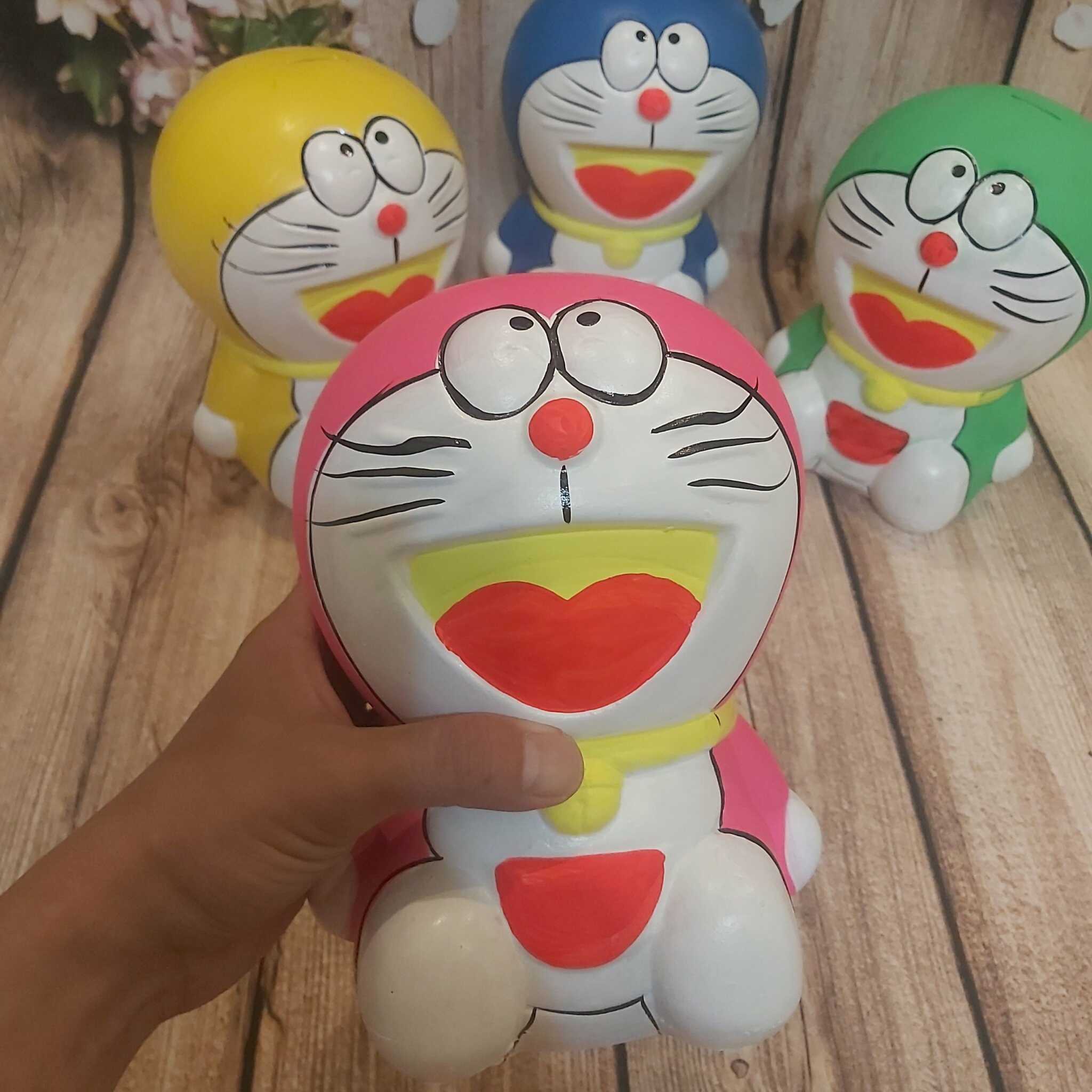 Heo Đất Tiết Kiệm mẫu DORAEMON cực HOT - Ống Heo làm quà tặng 4 màu lựa chọn