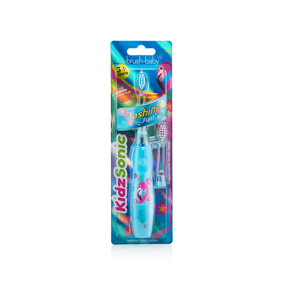 Brush-Baby Bản chải điện sóng âm dùng pin KidzSonic cho bé (Từ 3 tuổi)