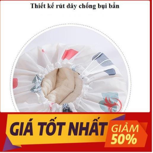 Túi vải đựng đồ chăn màn quần áo ga gối đa năng dây rút tiện lợi cute hình trụ tròn cỡ lớn size siêu to