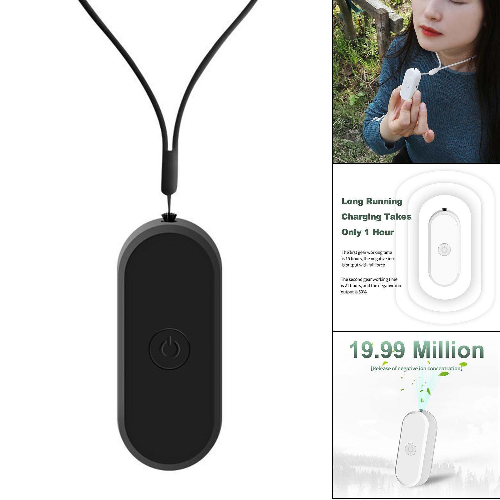 Hanging Purifier Personal Mini for Household Eliminating Dust Black