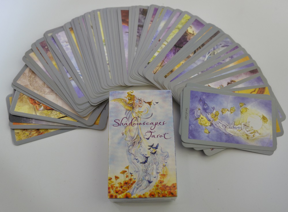 Combo Bài Bói Tarot Shadowscapes Cao Cấp Loại Đẹp và Túi Nhung Đựng Tarot và Khăn Trải Bàn Tarot