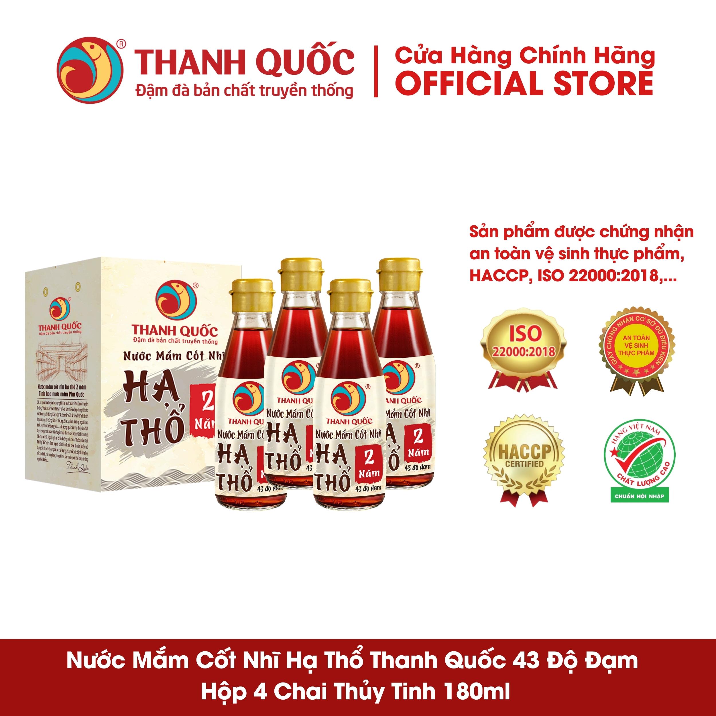 Nước Mắm Hạ Thổ Thanh Quốc - Phú Quốc 180ml x 4 chai