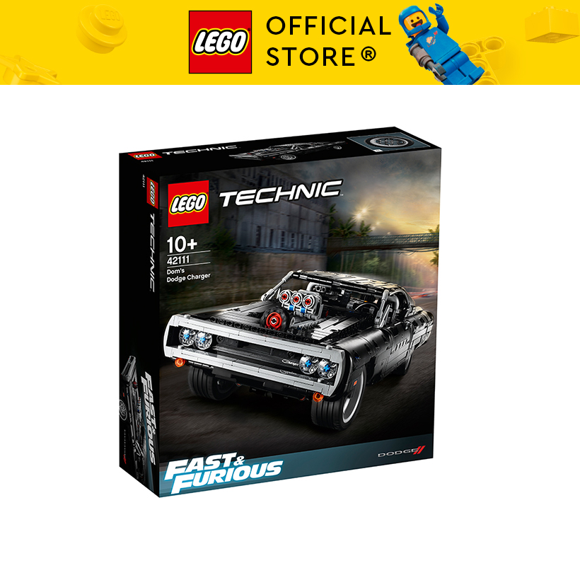 Đồ chơi lắp ráp mô hình LEGO TECHNIC ALL Siêu Xe Dom's Dodge Charger màu đen huyền bí 42111