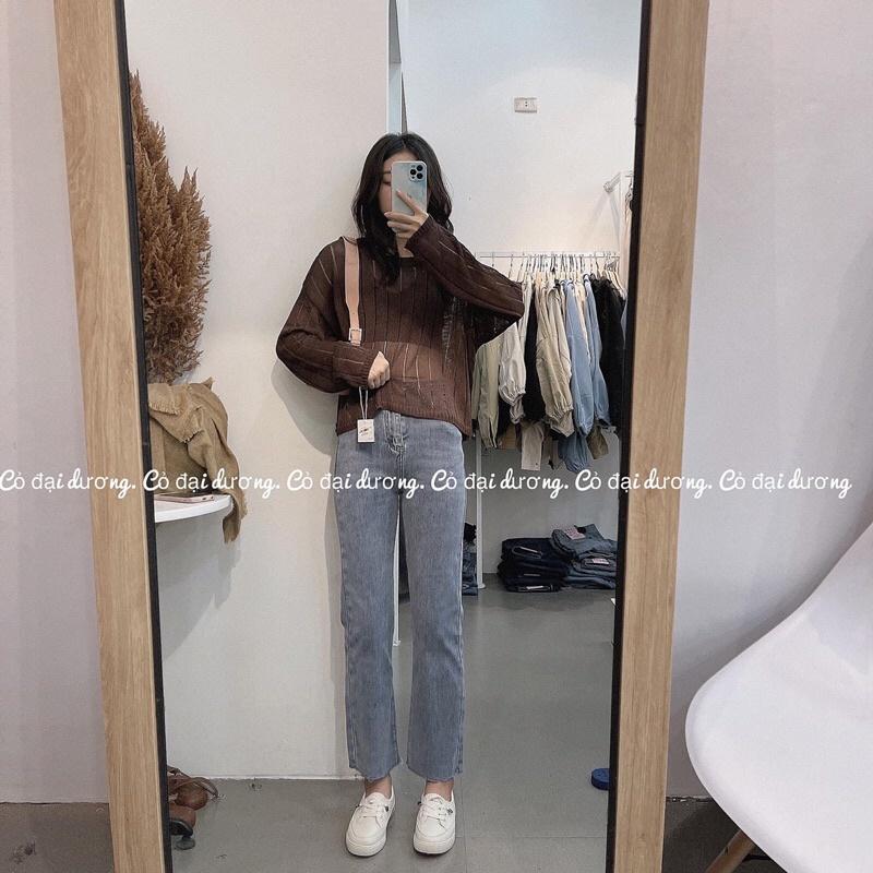 Áo len mỏng rút sợi
