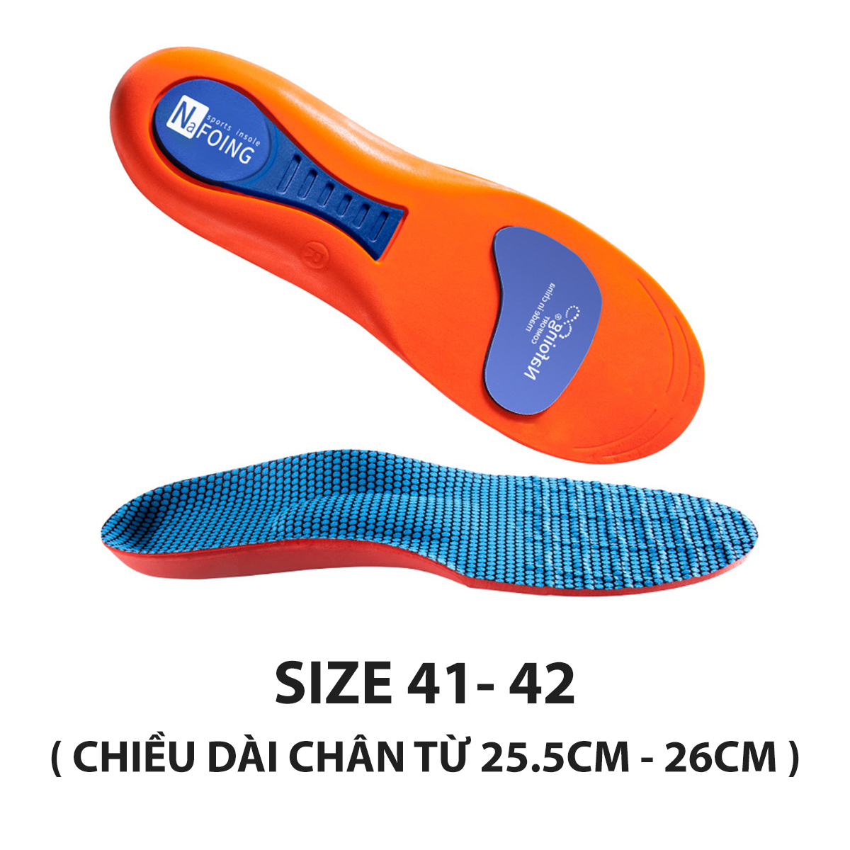 Lót giày nam nữ êm chân chất liệu vải mesh cấu trúc vòm nâng đỡ lòng bàn chân, kết hợp ốpTPU chống thốn và bảo vệ gót chân - buybox - BBPK363