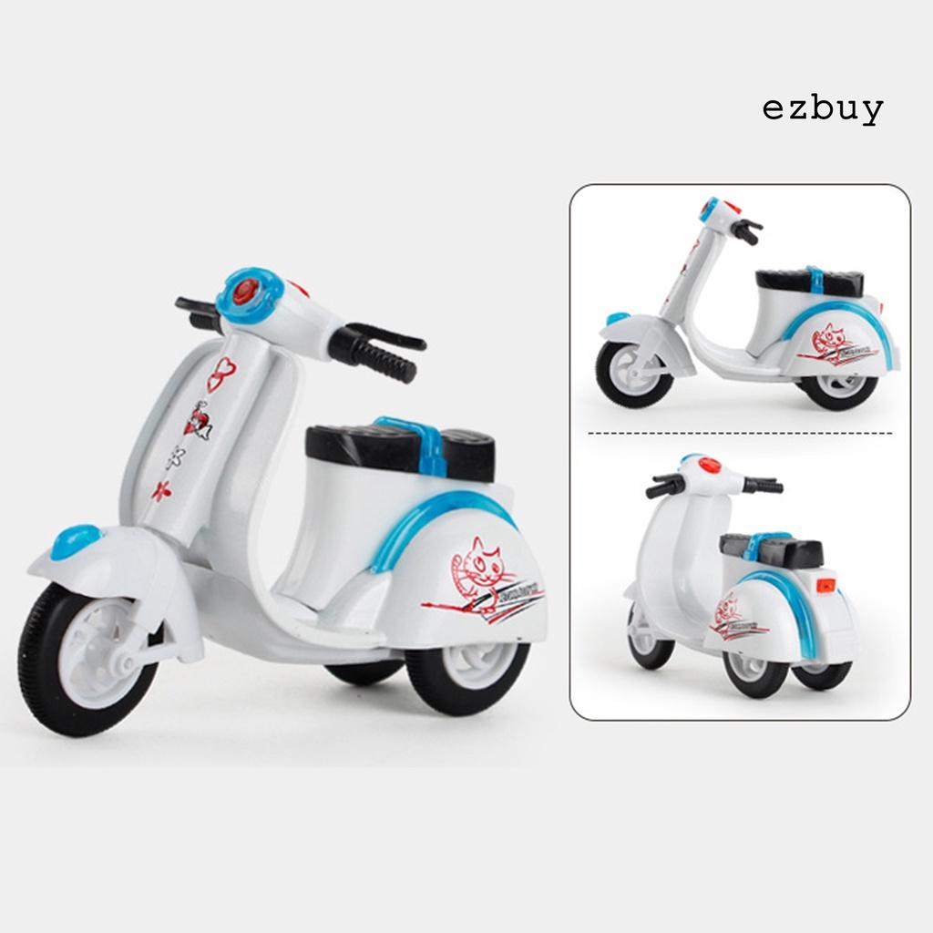 EY-Children Pull Back Mini Car Alloy Motorcycle Tricycle Model Educational Toy