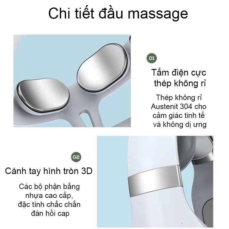 Máy massage cổ vai gáy cột sống 4 đầu công nghệ Nhật Bản